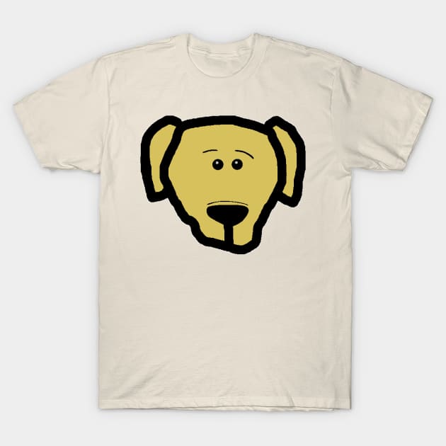 Labrador retriever yellow cartoon head T-Shirt by Wanderingangel